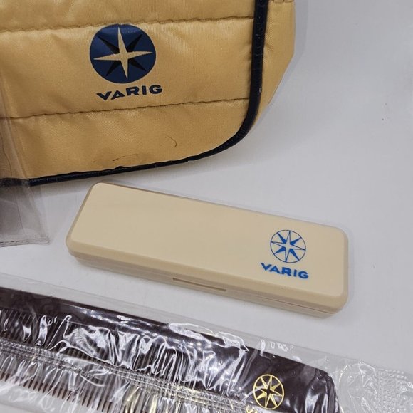 Vintage Varig Brazilian Airlines Business First Class Toiletry/Amenities Kit Bag - Picture 4 of 16